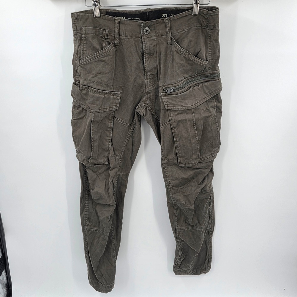 G-Star Raw Rovic Zip 3D Straight Tapered Cargo Pants Men's Size 31 Brown